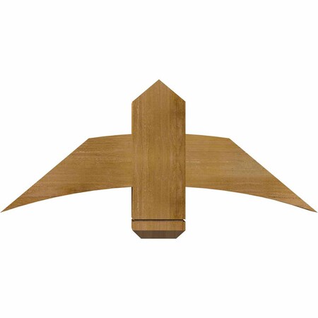 Bellingham Rough Sawn Timber Gable Bracket, Western Red Cedar, 36W X 15H X 6D X 6F, 10/12 Pitch